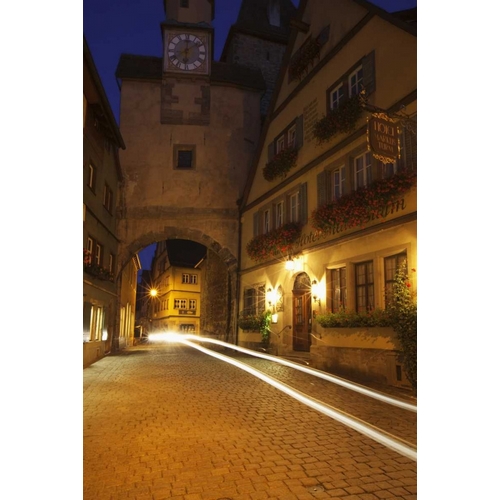 Germany, Rothenburg Night street scene